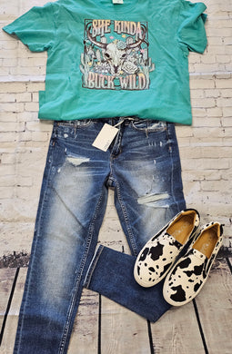 She Kinda Buck Wild Graphic T-Shirt