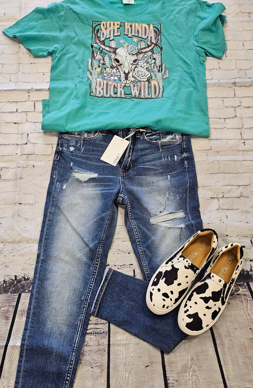 She Kinda Buck Wild Graphic T-Shirt