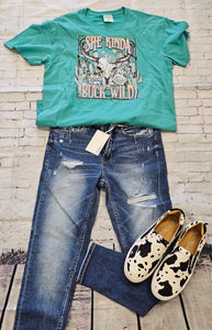 She Kinda Buck Wild Graphic T-Shirt