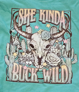 She Kinda Buck Wild Graphic T-Shirt