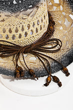 Load image into Gallery viewer, Fame Cutout Rope Strap Wide Brim Hat
