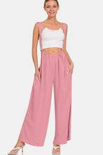 Load image into Gallery viewer, Zenana Pocketed Wide Strap Wide Leg Overalls