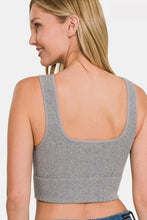 Load image into Gallery viewer, Zenana Ribbed Square Neck Cropped Tank