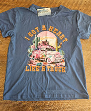 Load image into Gallery viewer, Heart Like a Truck Graphic Tee Pink Truck