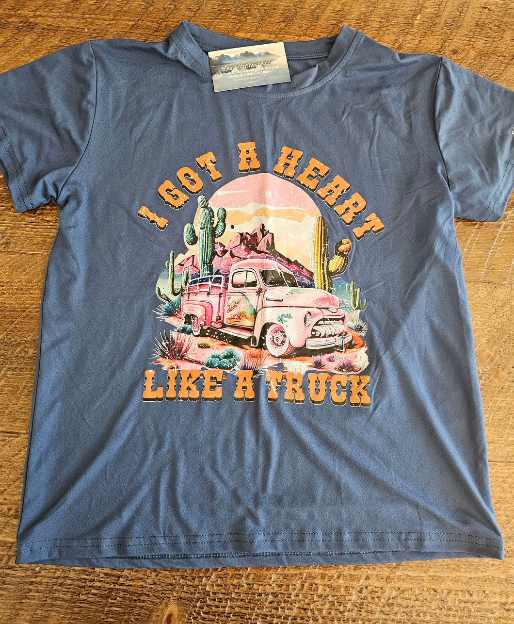 Heart Like a Truck Graphic Tee Pink Truck