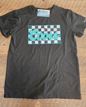 Load image into Gallery viewer, Coor Checkered Graphic Tee Teal