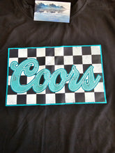 Load image into Gallery viewer, Coor Checkered Graphic Tee Teal