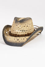 Load image into Gallery viewer, Fame Cutout Rope Strap Wide Brim Hat