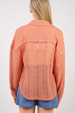 Load image into Gallery viewer, VERY J Button Up Long Sleeve Lace Shirt