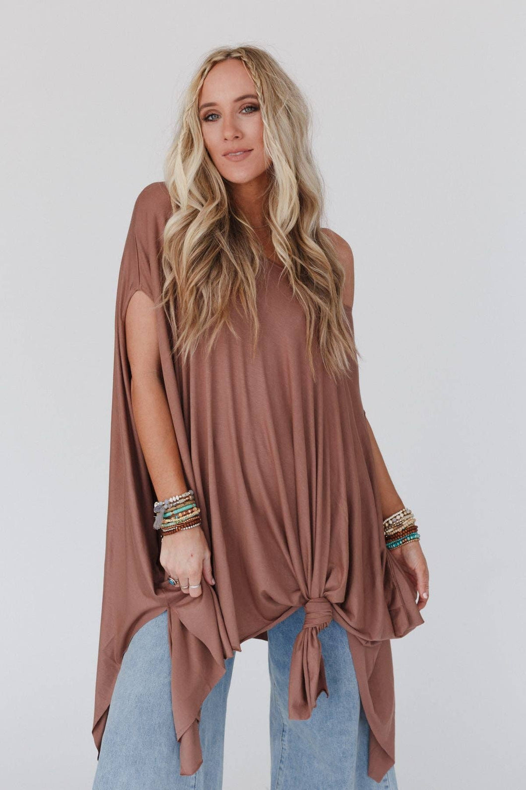 Three Birds Nest the Wren Tunic - Dark Mocha