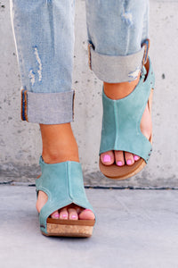 Very G Liberty Wedge Sandals - Turquoise