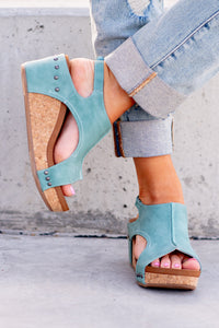 Very G Liberty Wedge Sandals - Turquoise