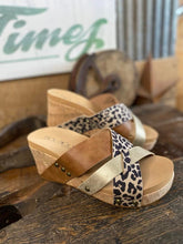 Load image into Gallery viewer, Corkys Amuse Leopard Wedge
