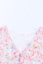 Load image into Gallery viewer, Pink Tiered Ruffled Bell Sleeve Floral Bodysuit