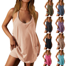 Load image into Gallery viewer, Women&#39;s Fashion Solid Color Pocket Shorts Dress