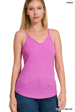 Load image into Gallery viewer, Zenana Ribbed Half Snap Cami Top