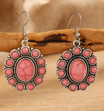 Coral Squash Blossom Earrings