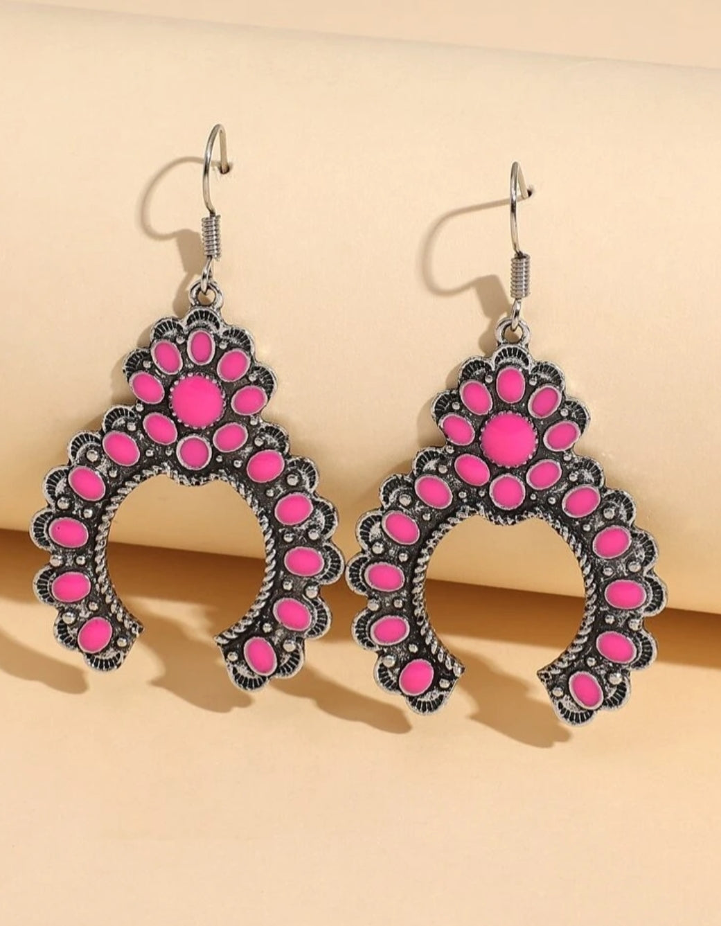 Pink Squash Blossom Earring