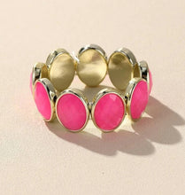 Load image into Gallery viewer, Pink and Gold Oval Bracelet