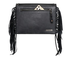 Load image into Gallery viewer, Montana West Genuine Leather Clutch/Crossbody - Black