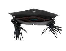 Load image into Gallery viewer, Montana West Genuine Leather Clutch/Crossbody - Black