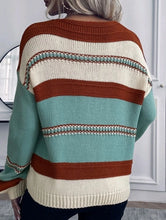 Load image into Gallery viewer, V Neck Striped Pattern Sweater