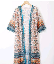 Load image into Gallery viewer, BohoFeel Floral Print Chiffon Kimono