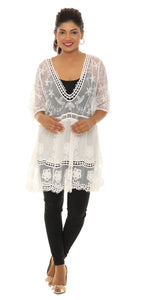 Lace & Crochet Tunic  White