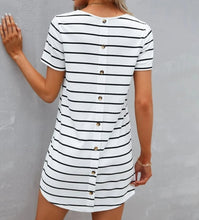 Load image into Gallery viewer, Striped Button Back Dress