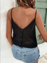 Load image into Gallery viewer, Lace Patchwork Solid Strappy Camisole Top