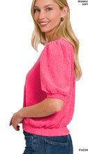 Load image into Gallery viewer, Brushed Melange Puff Sleeve Sweater