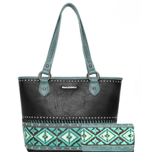 Load image into Gallery viewer, Montana West Aztec Tooled Collection Concealed Carry Western Tote With Matching Wallet