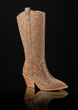 Load image into Gallery viewer, Corkys Glitzy Gold Rhinestone Boots