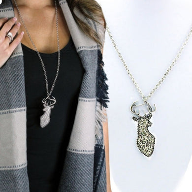 Crystal Deer Necklace