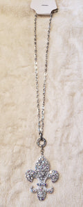 Fleur-de-Lis Silver Necklace