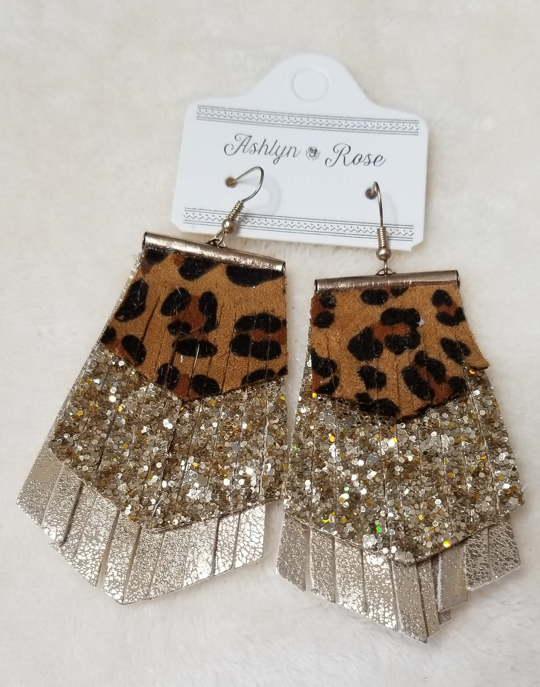 Gold and Leopard earings 00003