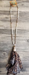 Leopard tassel necklace 00006
