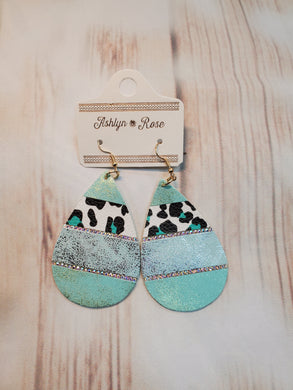 Sparkle Leopard Layers Teardrop Earrings 04718