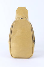 Load image into Gallery viewer, Yellow Faux Leather Zipped Crossbody Chest Bag