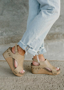 Corkys Carley Wedge Taupe