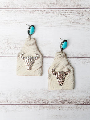 Cow Skull Earrings 02610
