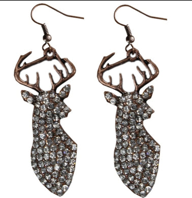 Crystal Deer Earrings