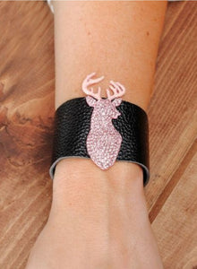 Pink Crystal Deer Bracelet