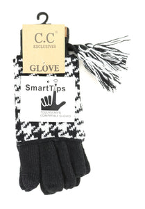 Houndstooth Cuffed CC Gloves