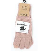 Load image into Gallery viewer, Metallic Cable Knit Gloves