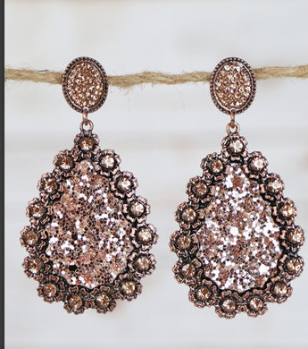 Rose Gold Teardrop Earrings