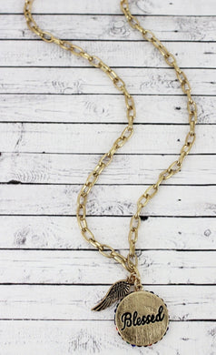 SALE! Rainbow Crystal Trimmed 'BLESSED