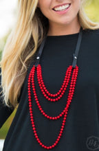 Load image into Gallery viewer, Essential Bead Necklace Extender Black Leather