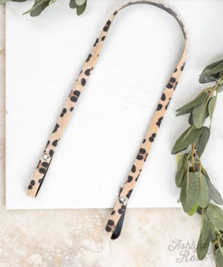 Essential Bead Necklace Extender Leopard Leather