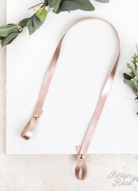 Essential Bead Necklace Extender Rose Gold Leather
